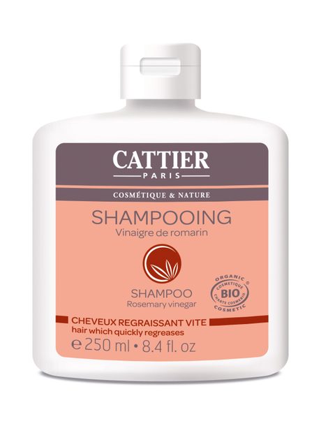 Cattier shampooing cheveux regraissant vite vinaigre de romarin 250ml