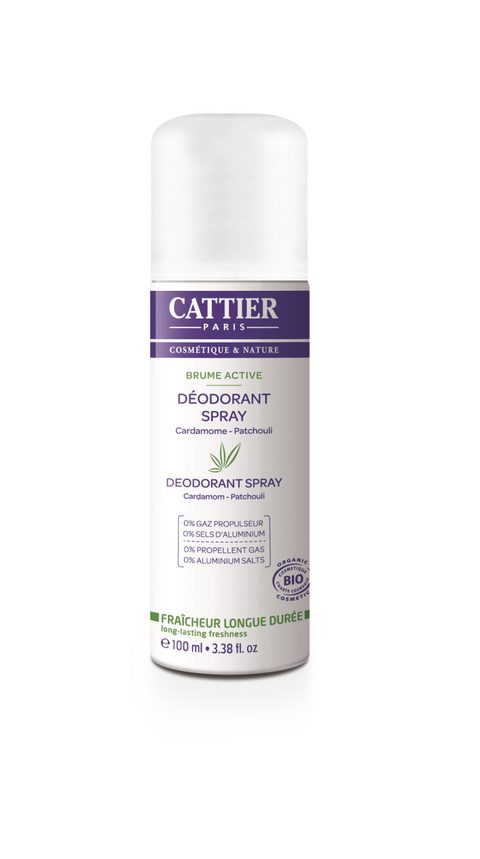 Cattier déodorant spray cardamome patchouli 100ml