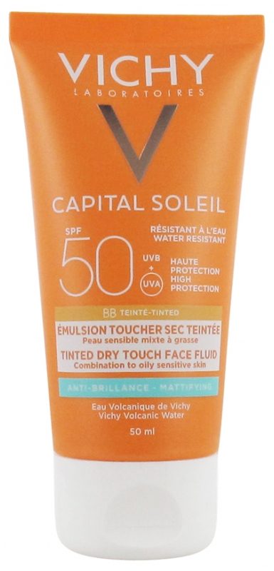 Vichy Capital Soleil Bb Émulsion Toucher Sec Teintée Spf 50 50 Ml