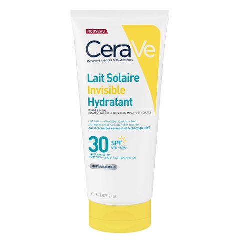 CeraVe Invisible Hydrating Sunscreen SPF 30 lait solaire visage et corps SPF 30 177 ml