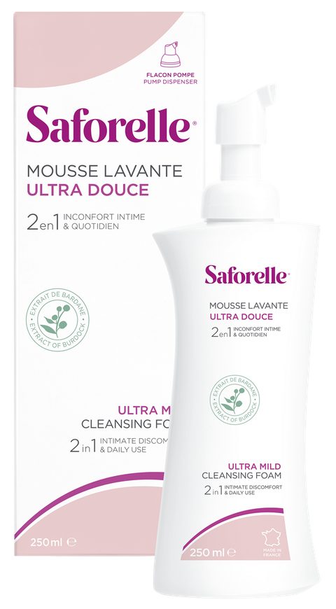 Saforelle Mousse ultra mild mousse nettoyante pour les parties intimes 250 ml