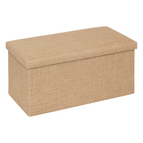 5five Simply Smart Pouf de rangement "Mix 'n' Modul" en toile de jute beige 76x38cm - 5five