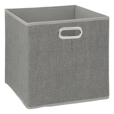 5five Simply Smart Panier tissu 31x31cm "Mix N' Modul" gris clair chiné - 5five