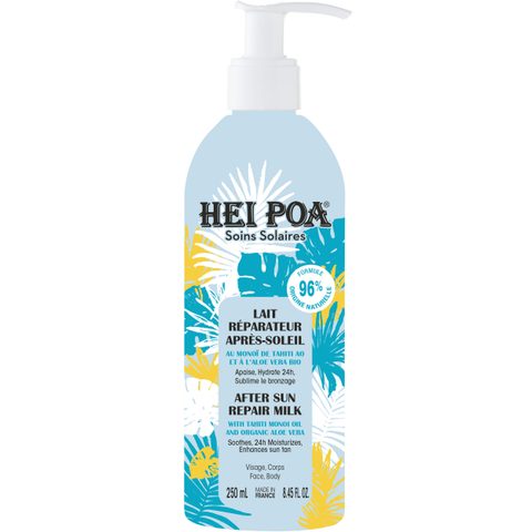 Hei Poa After Sun Monoi & Aloe Vera lait régénérant après-soleil corps et visage 250 ml