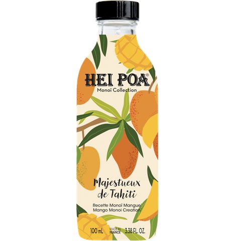 Hei Poa Pure Tahiti Monoï Oil Mango Scent huile multifonctionnelle corps et cheveux 100 ml