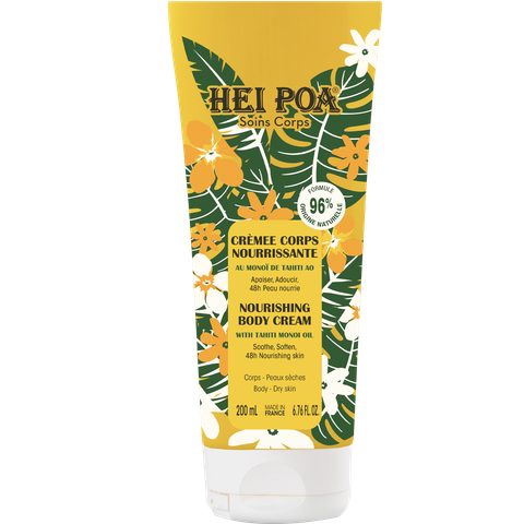 Hei Poa Tahiti Monoi Oil crème pour le corps nourrissante 200 ml
