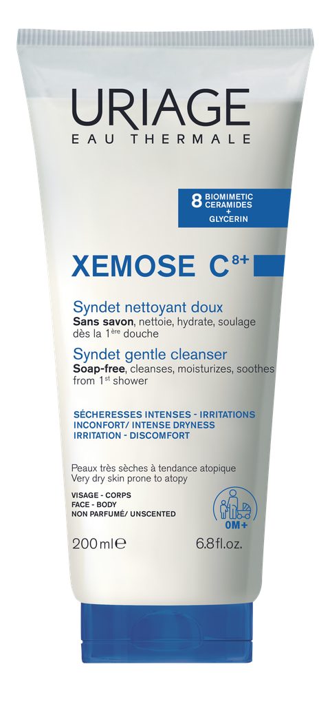 Uriage Xemose C8+ Syndet Gentle Cleanser syndet pour peaux sèches à atopiques 200 ml