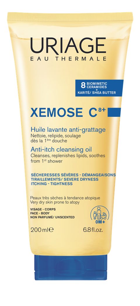 Uriage Xemose C8+ Anti-Itch Cleansing Oil huile nettoyante apaisante pour la peau sèche et souffrant d’eczéma 200 ml