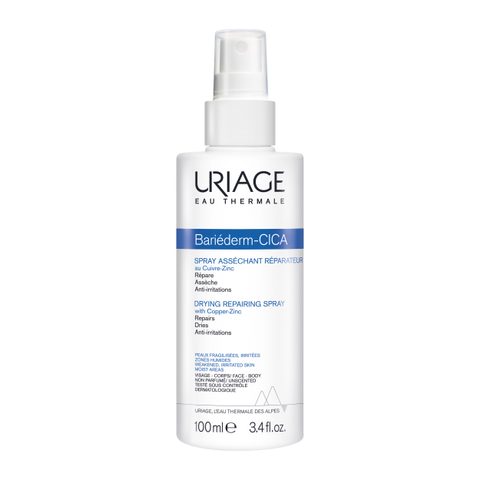 Uriage Bariéderm Cica Drying Repairing Spray spray asséchant réparateur au Cu-Zn 100 ml