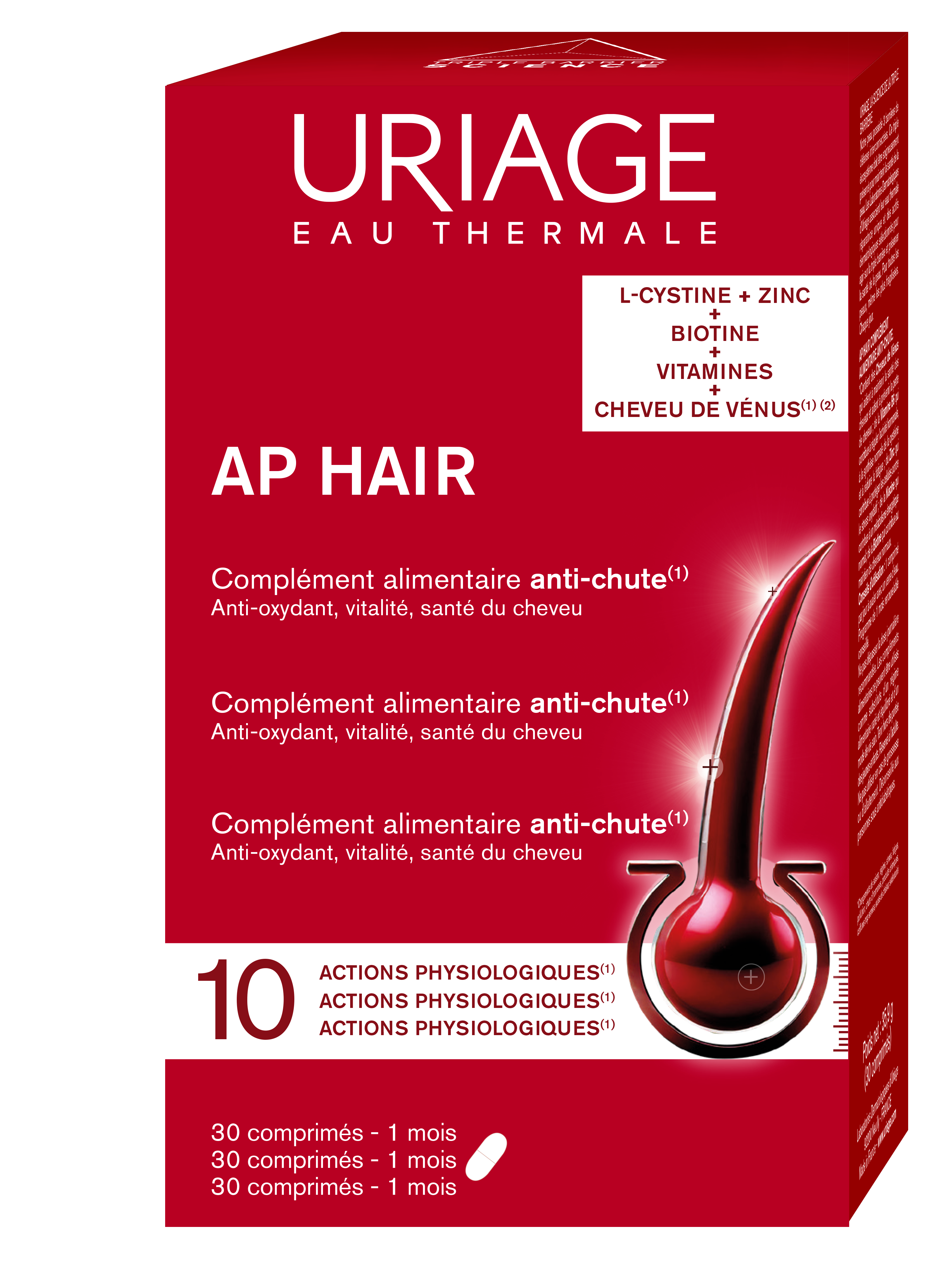 Uriage AP HAIR Anti-Hair Loss Tablets pastilles anti-chute 30 p