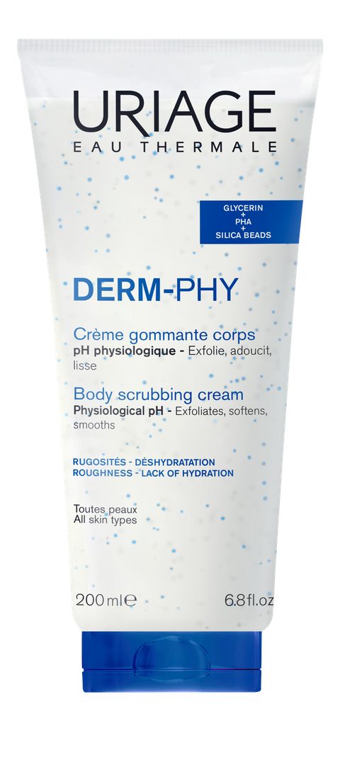 Uriage DERM-PHY Body Scrubbing Cream peeling corporel traitant 200 ml
