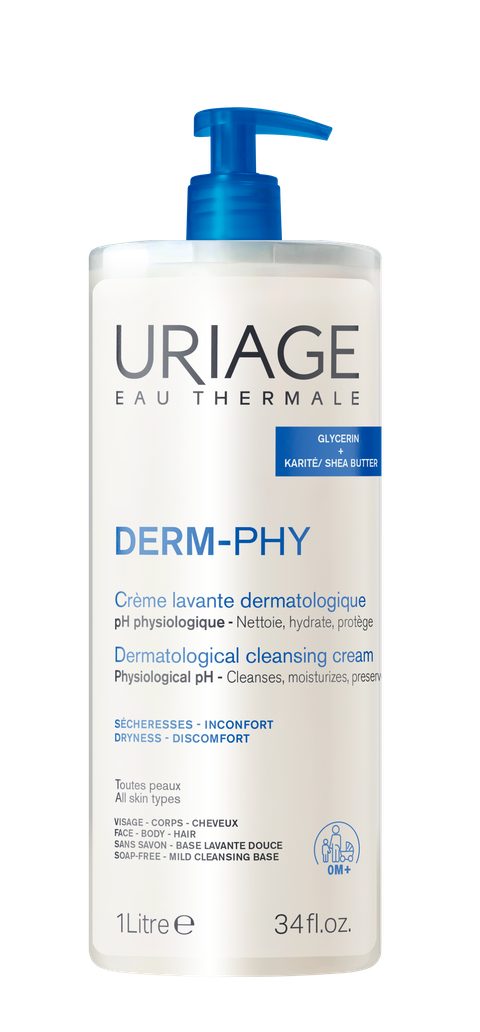 Uriage DERM-PHY Dermatological Cleansing Cream crème de douche hydratante 1000 ml
