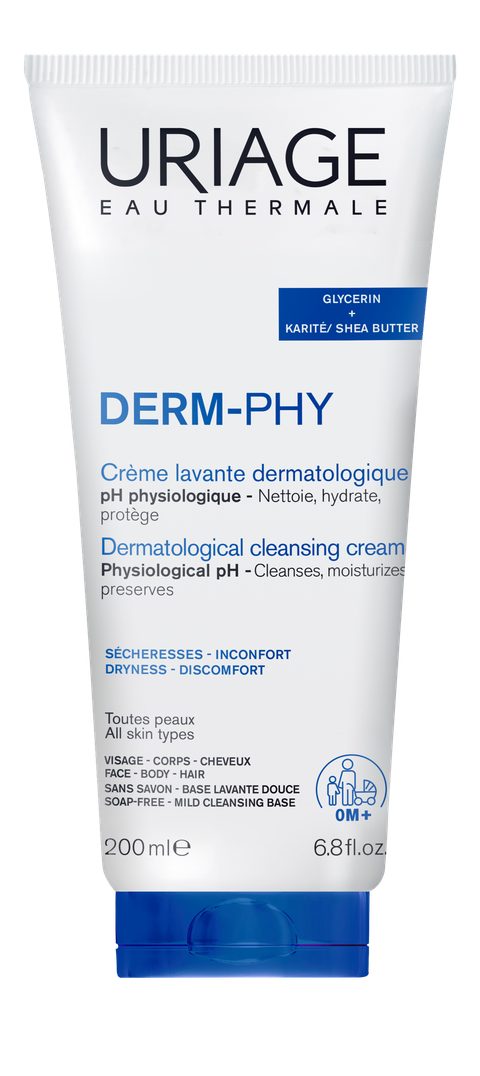 Uriage DERM-PHY Dermatological Cleansing Cream crème de douche hydratante 200 ml
