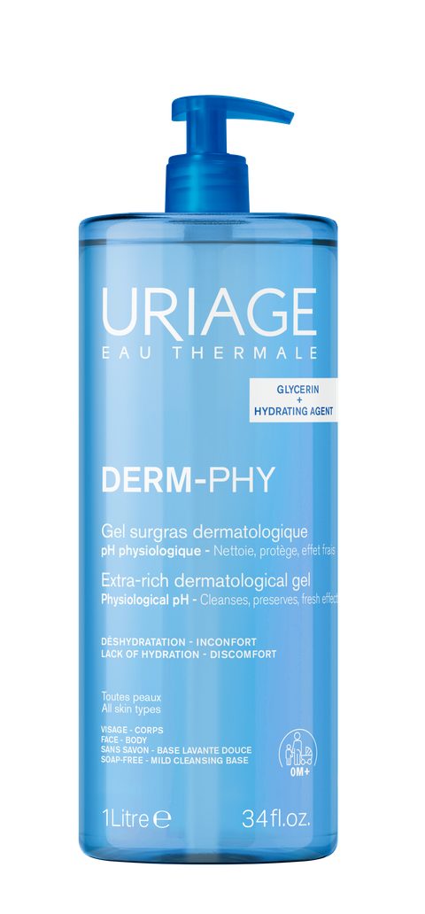 Uriage DERM-PHY Extra Rich Dermatological Gel gel nettoyant doux 1000 ml