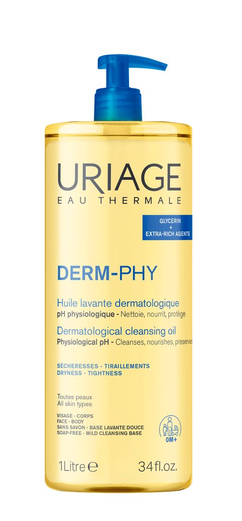 Uriage DERM-PHY Dermatological Cleansing Oil huile douche traitante 1000 ml