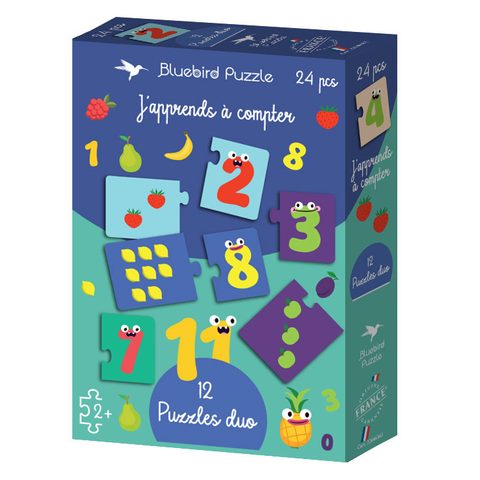 Bluebird 12 Puzzles duo - J'apprends à compter