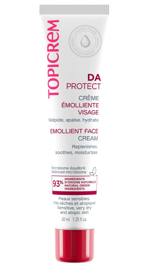Topicrem DA Emollient Face Cream crème adoucissante pour peaux sèches à atopiques 40 ml