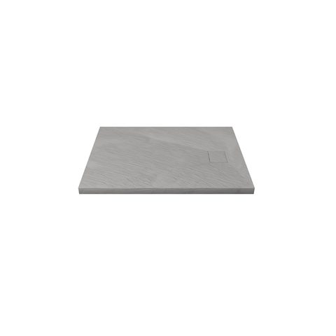 Aurlane Receveur à poser en matériaux composite SMC - Finition ardoise gris - 90x120cm - ROCK 2 90
