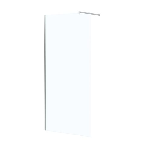 Galedo Paroi de douche à l'italienne H.195 x l.90 cm, ép. 5 mm, profilé chrome, Essentiel
