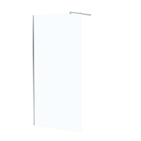 Galedo Paroi de douche à l'italienne H.195 x l.100 cm, ép. 5 mm, profilé chrome, Essentiel