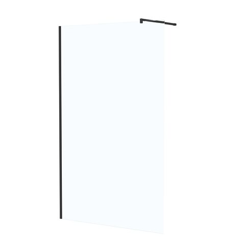 Galedo Paroi de douche à l'italienne H.195 x l.120 cm, ép. 5 mm, profilé noir, Essentiel