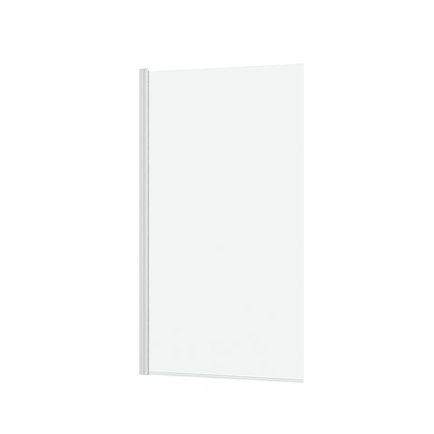 Galedo Pare-baignoire rabattable 130 x 70 cm, profilés aluminium blanc mat, Essentiel