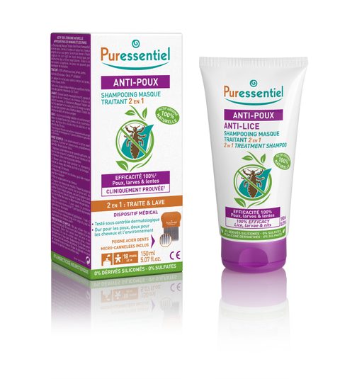 Puressentiel shampooing traitant 2 en 1 anti-poux 150ml