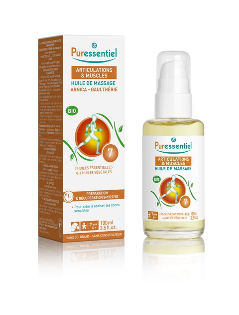 Puressentiel huile de massage bio effort musculaire 100ml