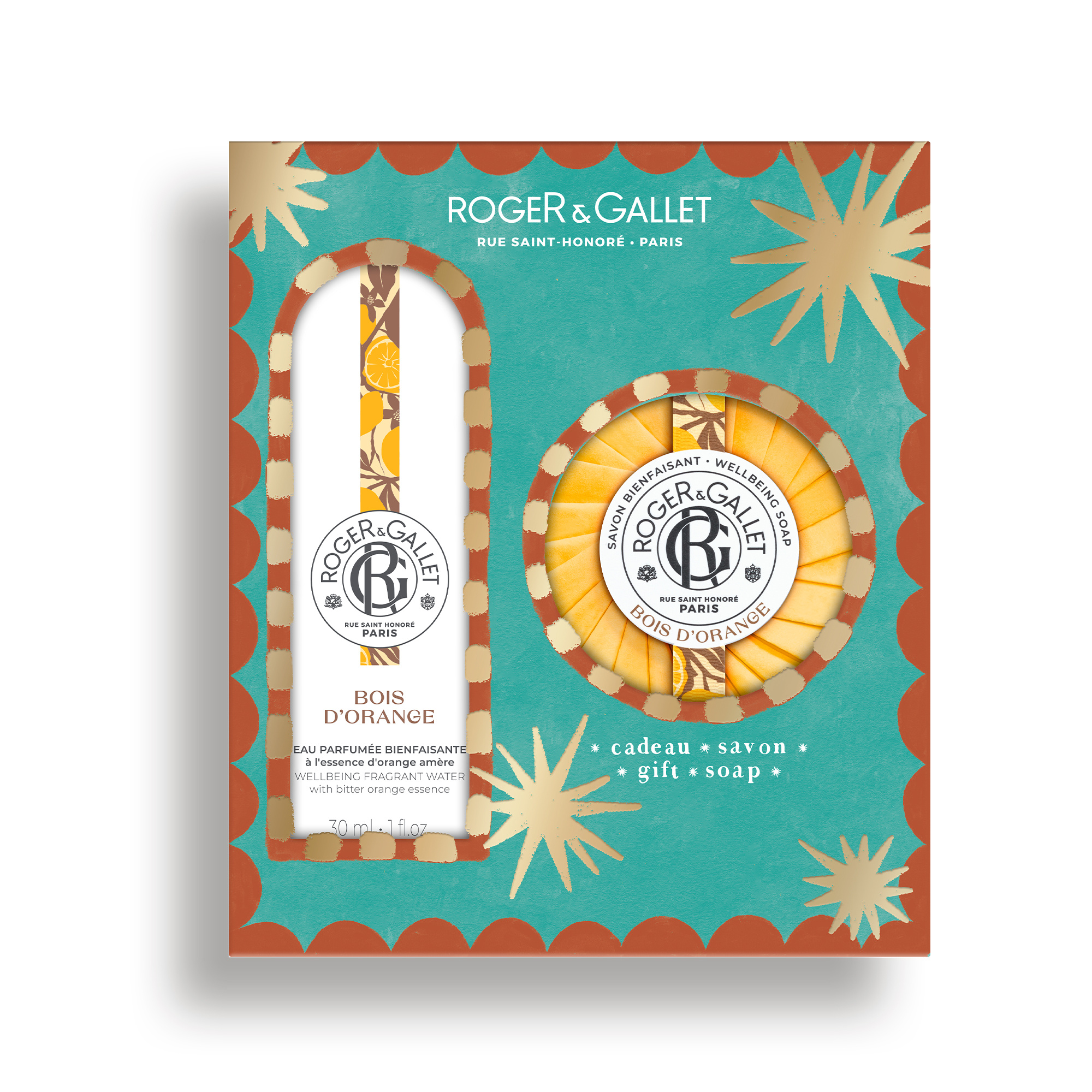 Roger & Gallet Coffret bien-être eau parfumée Bois d’Orange 2 pièces