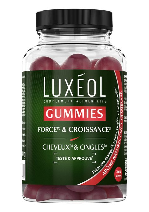 Luxeol Compléments alimentaires force et croissance des cheveux 60 gummies