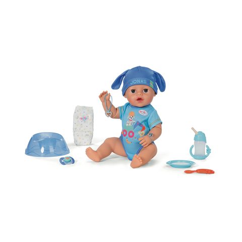 Baby Born Poupon Jonas - 43 cm - Click & Play - 10 Fonctions + 8 accessoires - Sans piles bras et coudes articulés