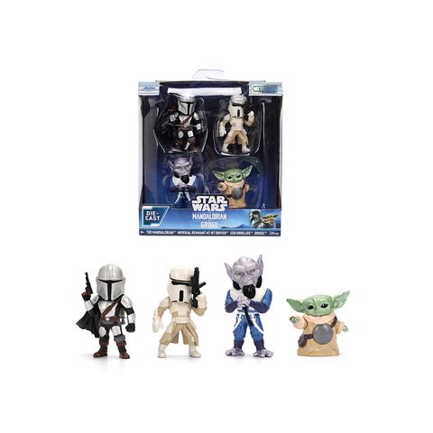 Jacqueline Riu Jada - Star Wars - Lot De 4 Figurines De Film Mandalorien Pour Enfants Et Adultes 6 3 Cm - Dès 3 ans
