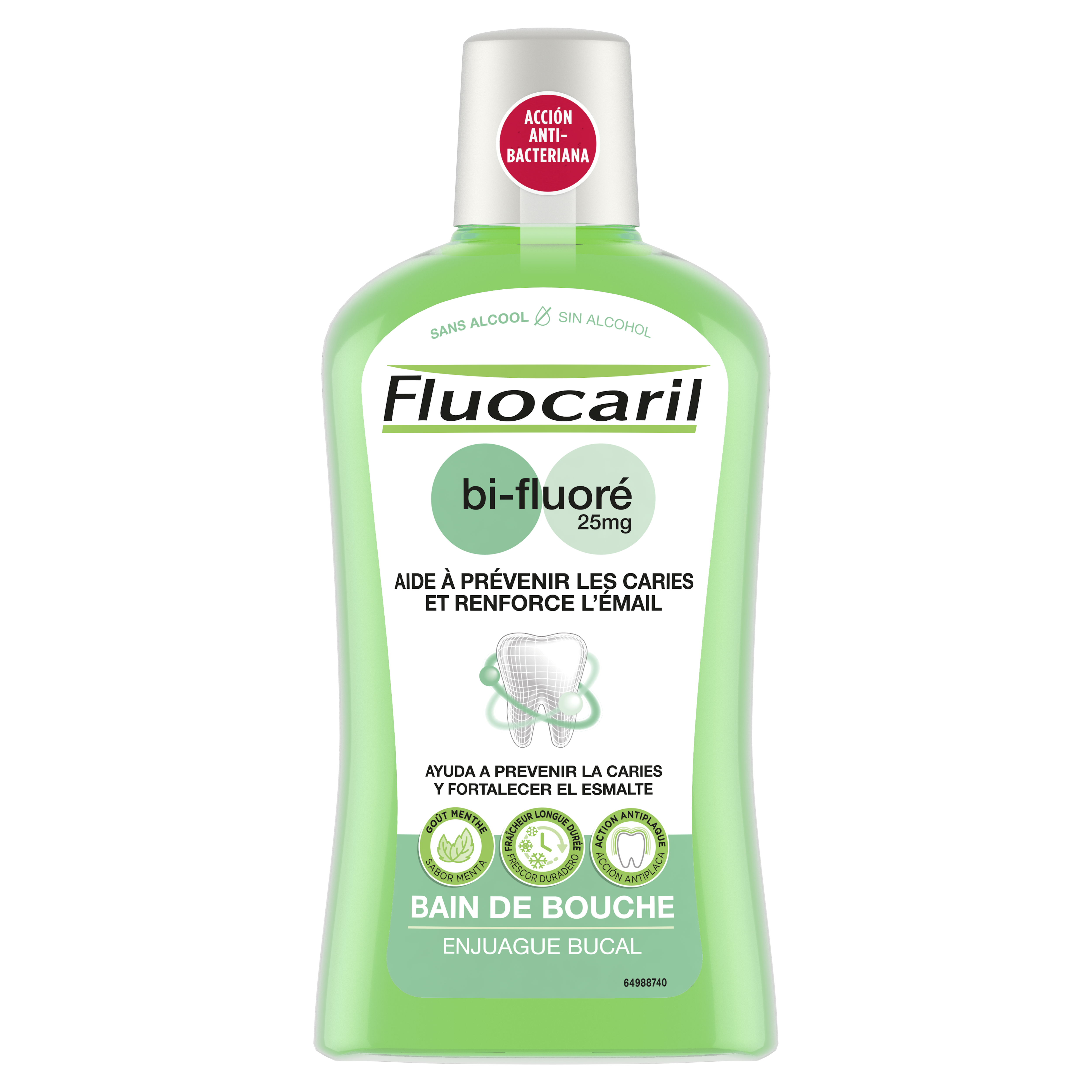 Fluocaril Bain de bouche Bi-fluoré 25mg 500ml