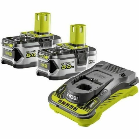 Ryobi 2 batteries lithium+ 18V ONE+ 5 0 Ah et 1 chargeur ultra rapide 5 0 A - RC18150-250