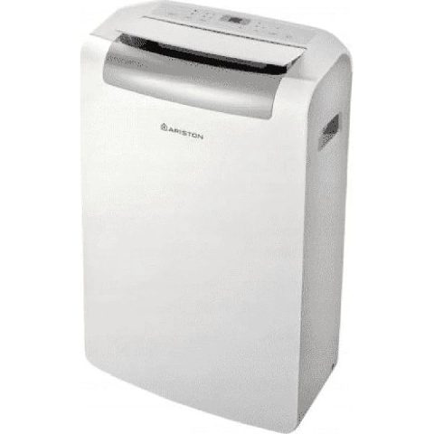 Ariston Mobis 10 Plus, Climatiseur Mobile Compact 3 en 1, 10.000 Btu/h, Silencieux, Filtre Anti-Odeur, Classe Energétique A+