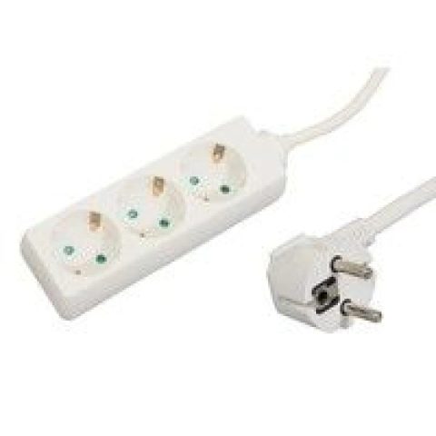 MicroConnect 3-way Schuko Socket 3m