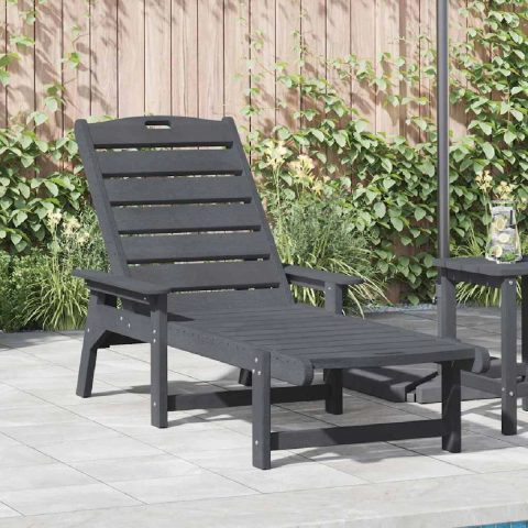 Vidaxl Transat Gris clair 195,5 x 53 x 98,5 cm HDPE