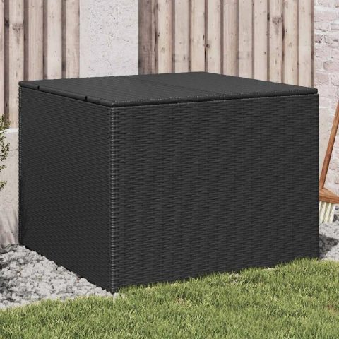 Vidaxl Boîte de rangement - Jardin - Noir - 291L - Résine tressée - Sac résistant à leau