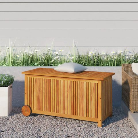 Vidaxl Boîte de rangement jardin 113x50x58 cm - Bois acacia