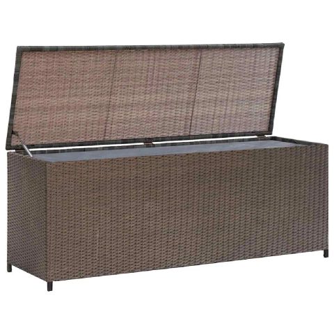 Vidaxl Boîte de Rangement Jardin - Marron 120 cm