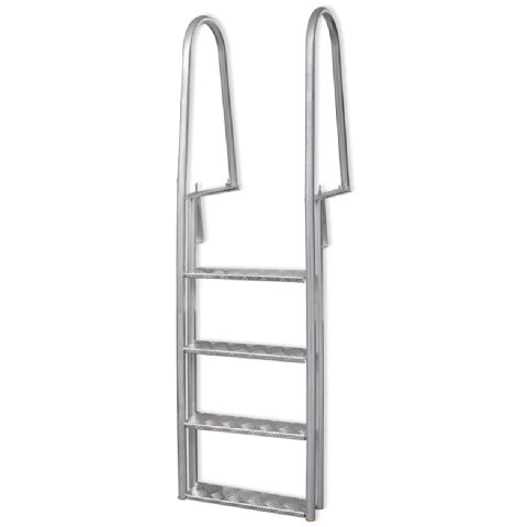 Vidaxl Échelle de piscine/quai à 4 marches Aluminium 167 cm 91197