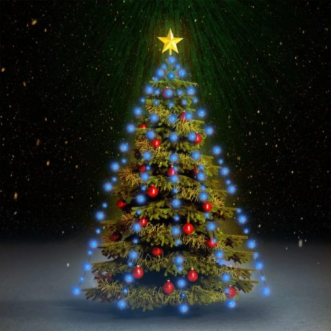 Vidaxl Réseau de Lumières pour Sapin de Noël 180 LED Bleu 180cm