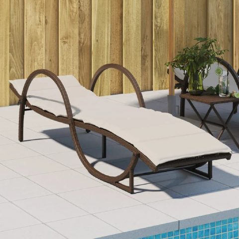 Vidaxl Chaise Longue Résine Tressée Marron 60x199x42 cm
