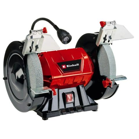 Einhell Touret à meuler TC-BG 200 L (400W lampe) Livré avec meule de dégrossissage et meule de ponçage fin K36/K60