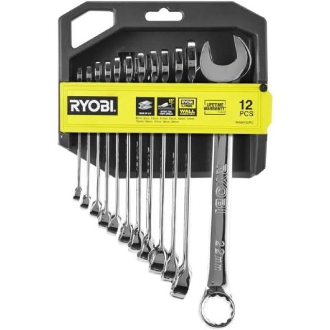 Ryobi Jeu de clés mixtes double extrémité - 12 pièces