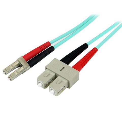 StarTech.com Câble fibre optique duplex 50/125 OM3 multimode LC/SC - 2 m Bleu
