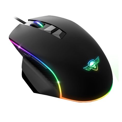 Spirit Of Gamer Souris Gamer - PRO M1 - RGB Filaire - 8000 DPI - 7 Boutons Programmables Gris