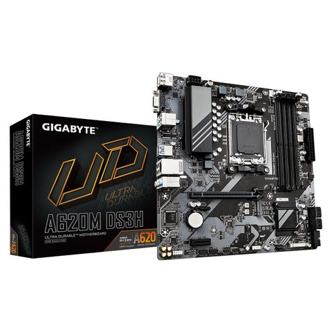 Gigabyte A620M DS3H - Format Micro-ATX - Chipset AMD A620 - DDR5 & PCIe 4.0 Marron