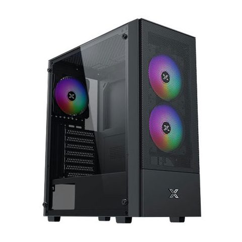 Xigmatek Boîtier Pc Moyen Tour Sans Alim Hero Ii Air 3f (noir) Atx/micro Atx 3x120mm Frgb Mesh Usb 3.0/2.0