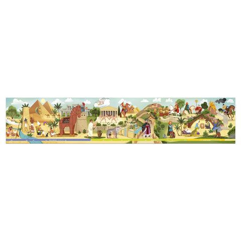 Janod Puzzle Frise Antiquité 100 Pièces Multicolore Carton